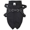 vidaXL Dog Coat with Harness Black M Fleece and Polyester