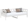 vidaXL Day Bed without Mattress White Solid Wood Pine 90x190 cm Single