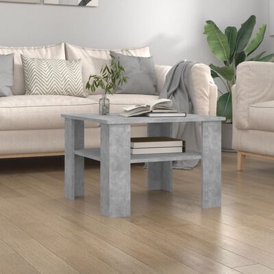 vidaXL Coffee Table Concrete Grey 60x60x42 cm Engineered Wood
