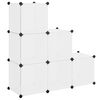 vidaXL Storage Cube Organiser with 6 Compartments White