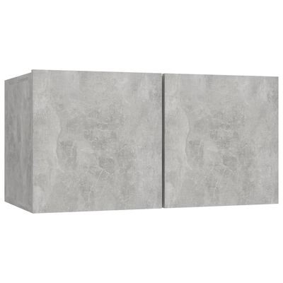 vidaXL TV Cabinets 8 pcs Concrete Grey Engineered Wood