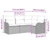vidaXL Garden Sofa Set with Storage 4 pcs Black Poly Rattan