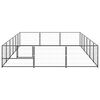 vidaXL Dog Kennel Black 18 m&sup2; Steel