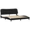 vidaXL Bed Frame without Mattress "Hvar" Black and White 180x200 cm King Faux Leather