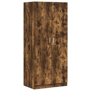 vidaXL Wardrobe Smoked Oak 80x50x180 cm Engineered Wood
