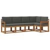vidaXL Outdoor Sofa Set 5 pcs Natural and Anthracite