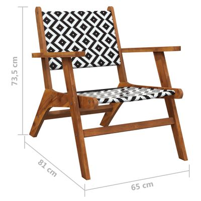 vidaXL Garden Chairs 2 pcs Solid Acacia Wood