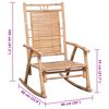 vidaXL Rocking Chair with cushion Bamboo