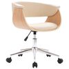 vidaXL Office Chair | Cream | Faux leather, bent wood, metal | Standard