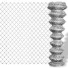 vidaXL Chain Link Fence Galvanised Steel 15x1.25 m Silver