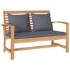 vidaXL Garden Sofa Set 4 pcs Natural Solid Teak Wood
