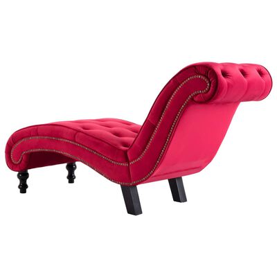 vidaXL Chaise Lounge Red Velvet