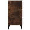 vidaXL Bedside Cabinet Smoked Oak 40x35x70 cm Engineered Wood