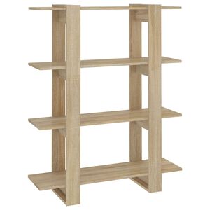 vidaXL Book Cabinet/Room Divider Sonoma Oak 100x30x123.5 cm