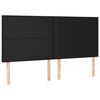 vidaXL Headboard Black 200x5x118/128 cm Faux Leather