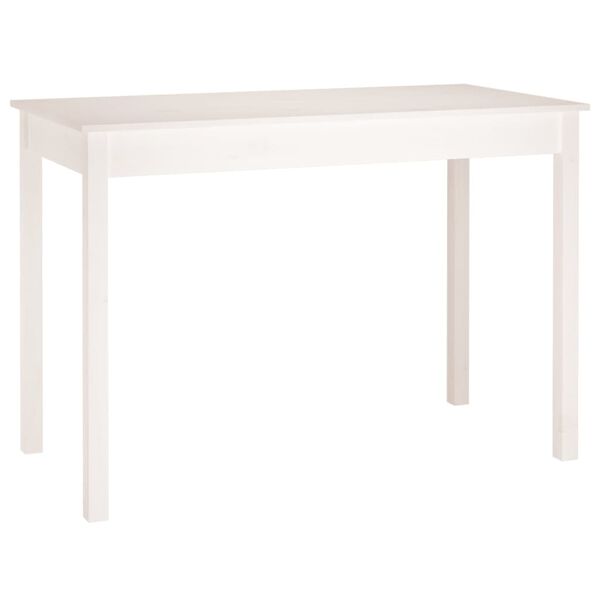 vidaXL Dining Table White 110x55x75 cm Solid Wood Pine