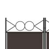 vidaXL 4-Panel Room Divider Brown 160x200 cm Fabric