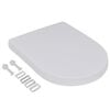 vidaXL Toilet Seats with Soft Close Lids 2 pcs Plastic White