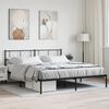 vidaXL Metal Bed Frame without Mattress with Headboard Black 180x200cm