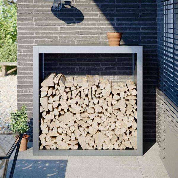 vidaXL Firewood Rack 100x40x100 cm Galvanised Steel