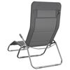 vidaXL Folding Sun Loungers 2 pcs Grey Textilene&Powder-coated Steel