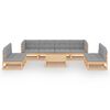 vidaXL 9 Piece Garden Lounge Set with Cushions Solid Pinewood