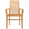 vidaXL Stacking Dining Chairs 2 pcs Solid Teak