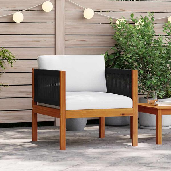 vidaXL Garden Chair with cushion Solid Acacia Wood