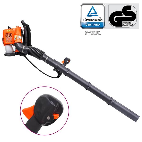 vidaXL Petrol Backpack Leaf Blower 900 m&sup3;/h 42.7 cc