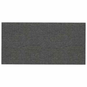 vidaXL Wall Headboard 12 pcs 30 x 15 cm Dark Grey Fabric