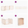 vidaXL Dog Gate with Door Foldable 6 Panels 300 cm&nbsp;Poplar Wood
