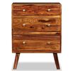 vidaXL Side Cabinet Solid Acacia Wood 60x35x76 cm