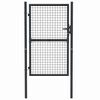 vidaXL Mesh Garden Gate Galvanised Steel 100x150 cm Grey