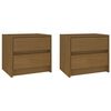 vidaXL Bedside Cabinets 2 pcs Honey Brown Solid Pine Wood