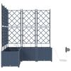 vidaXL Garden Planter 3 pcs Grey 120 x 120 x 142 cm Steel