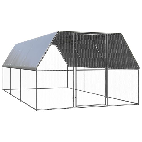 vidaXL Outdoor Chicken Cage 3x6x2 m Galvanised Steel
