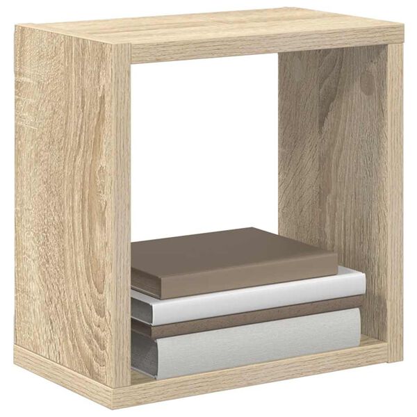 vidaXL Wall Cube Shelves 2 pcs Sonoma Oak 26x15x26 cm