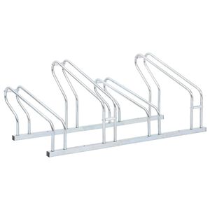 vidaXL Bicycle Stand for 4 Bikes Floor Freestanding Galvanised Steel