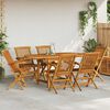 vidaXL 7 Piece Outdoor Dining Set Solid Teak Wood