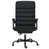 vidaXL Massage Reclining Office Chair Black Faux Leather