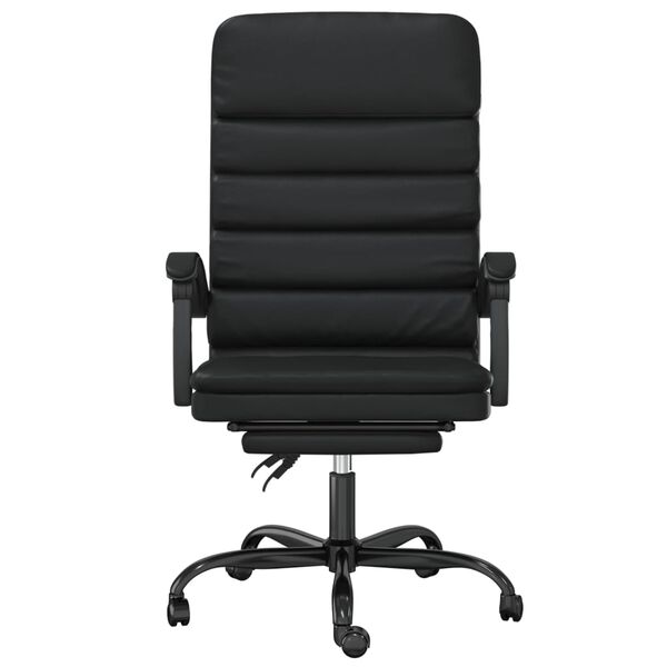 vidaXL Massage Reclining Office Chair Black Faux Leather