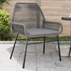 vidaXL Garden Chairs 2 pcs with Cushions Grey Poly Rattan