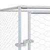 vidaXL Outdoor Dog Kennel with Roof Silver 12x12x2.5 m Galvanised Steel
