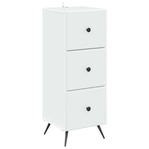 vidaXL Drawer Cabinet White 33 x 34.5 x 90 cm Engineered Wood