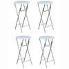 vidaXL Bar Tables 4 pcs with MDF Tabletop White