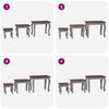 vidaXL Nesting Table Set 3 Pieces Solid Mahogany Wood
