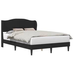 vidaXL Bed Frame with Headboard Black 137 x 190 cm Faux Leather