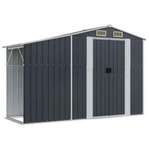 vidaXL Garden Shed Anthracite 277x93x179 cm Galvanised Steel