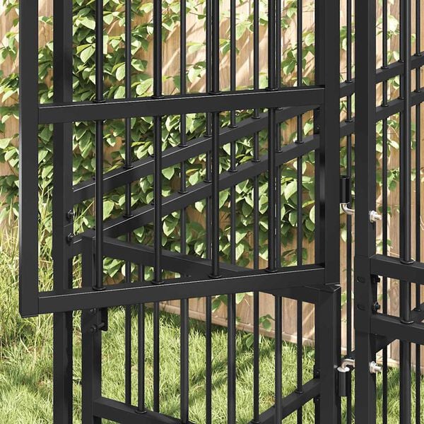 vidaXL Outdoor Dog Kennel Steel 16.59 m&sup2;