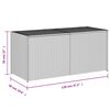 vidaXL Garden Storage Box Grey 283L Poly Rattan